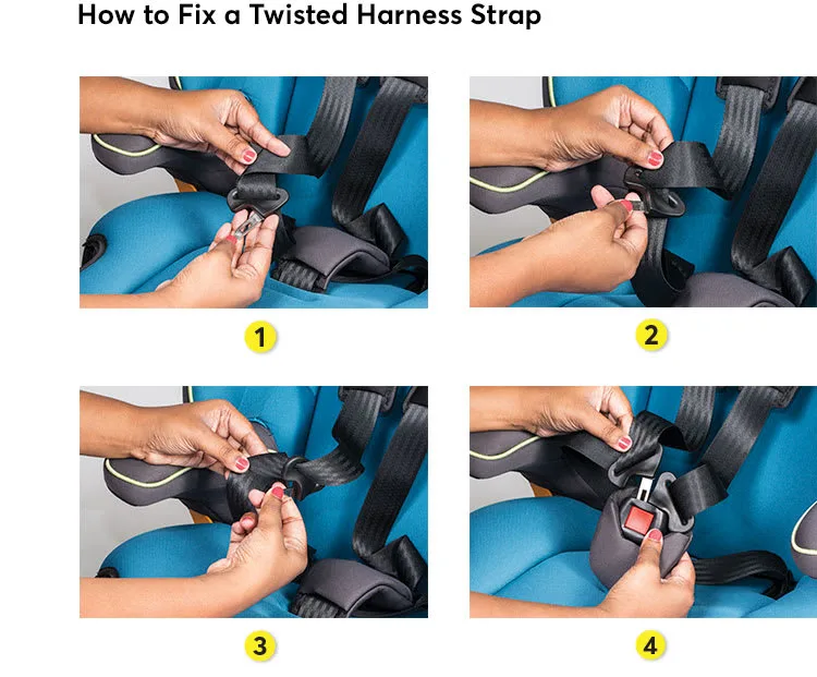adjusting car seat harness slots