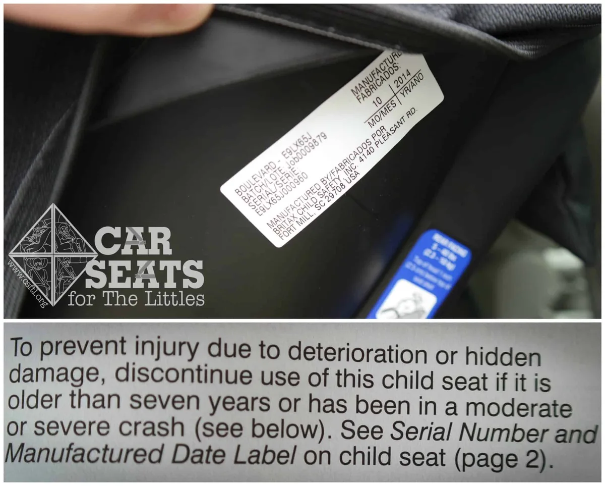 car seat expiration date sticker