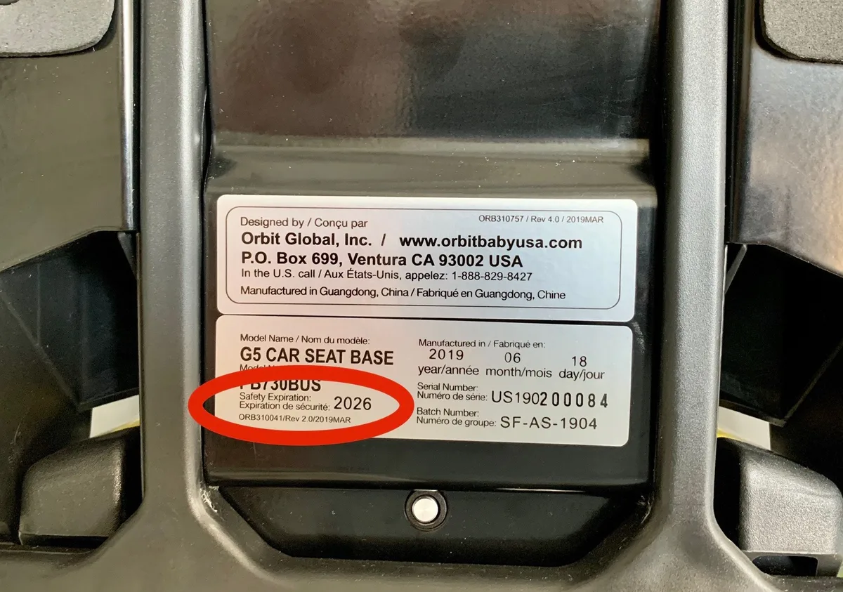 car seat expiration sticker