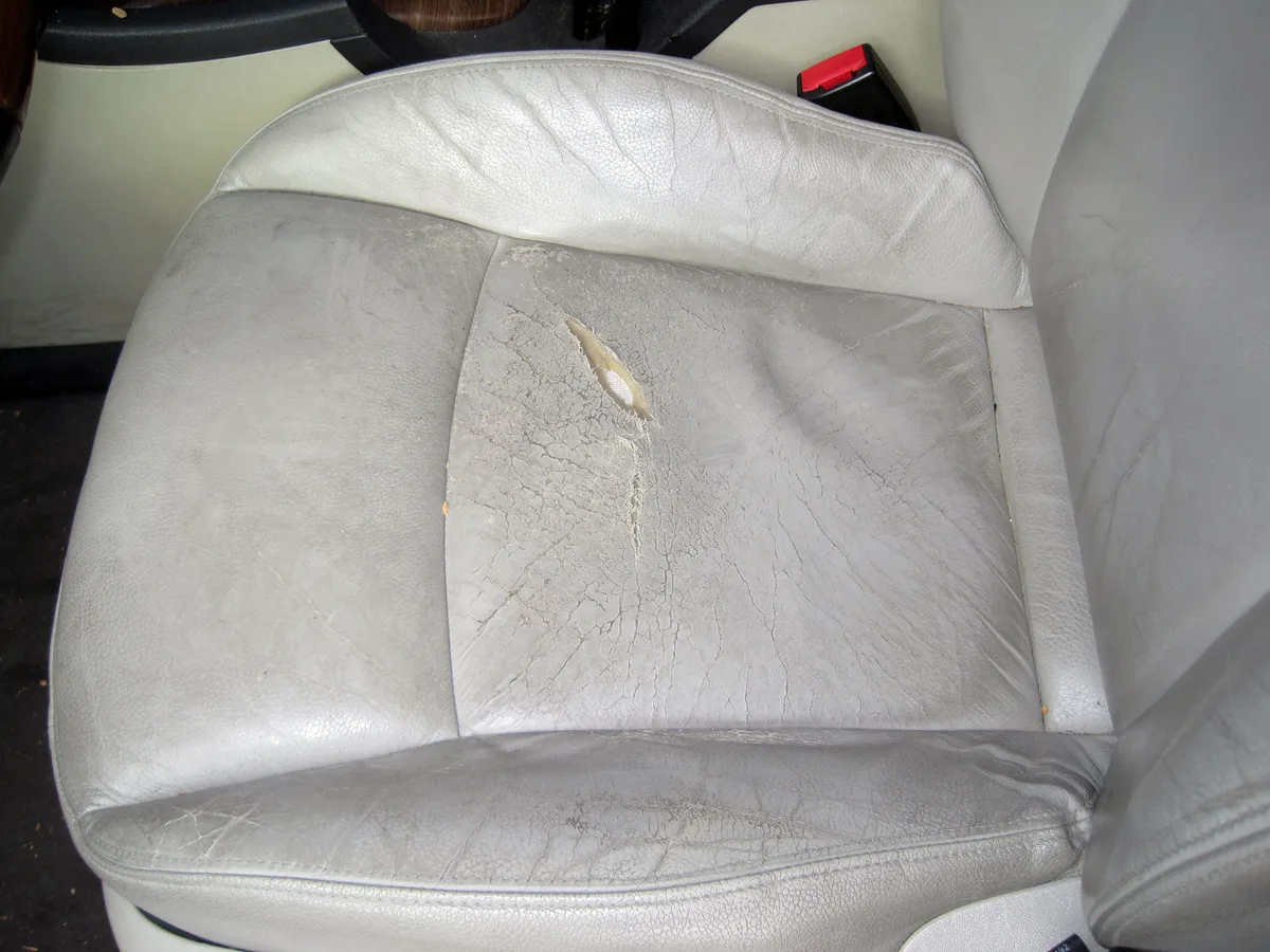 cracked leather seat damage