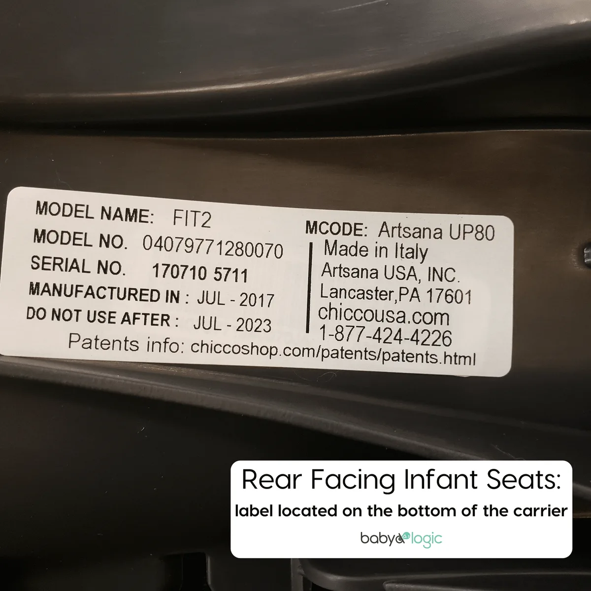 Graco base expiration date label