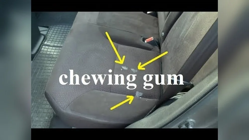 how to get chewing gum off car seat