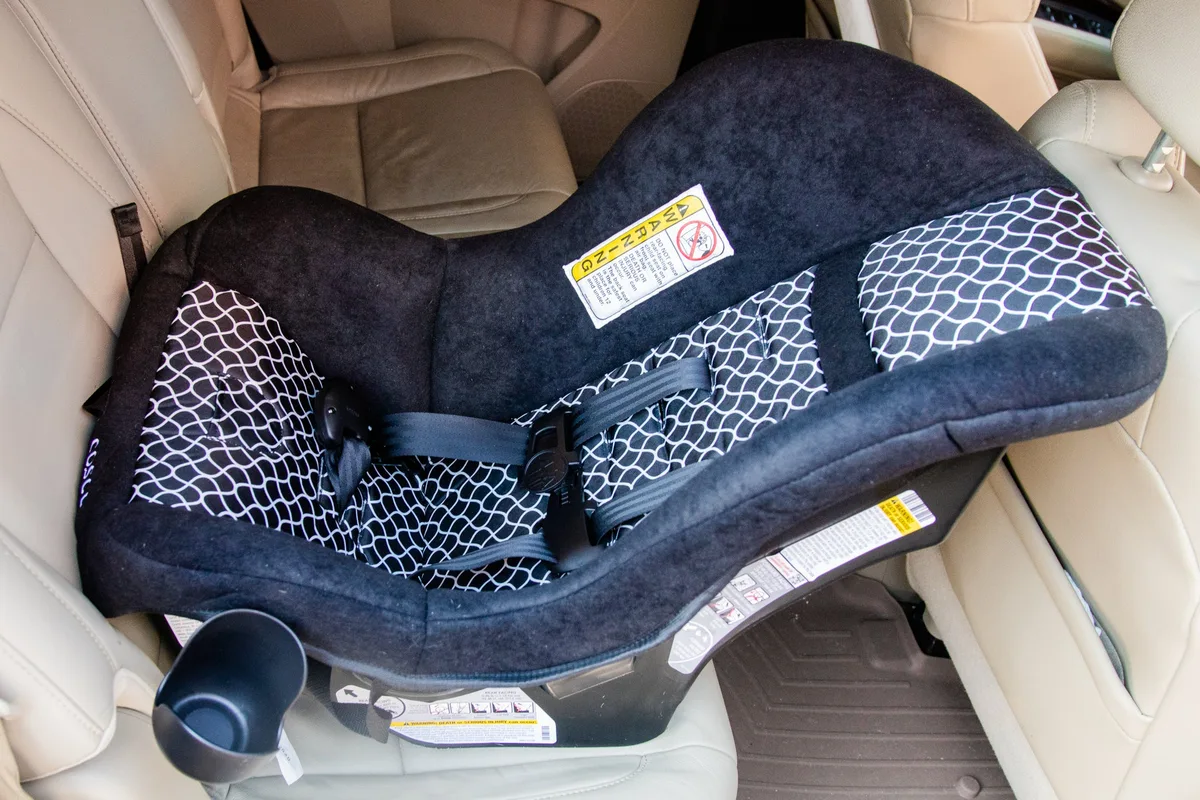 how to install a cosco car seat rear facing