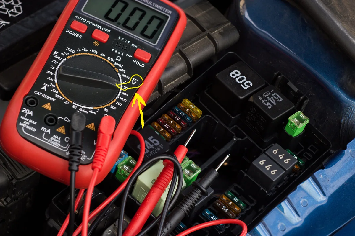multimeter battery test