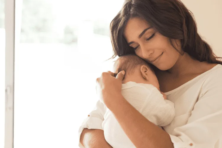 safe baby feeding position