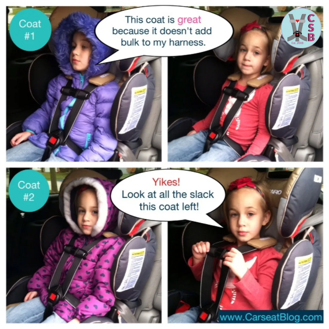 winter coat car seat harness fit